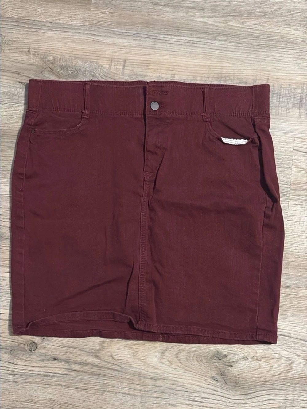 Apt 9 burgundy jean skirt